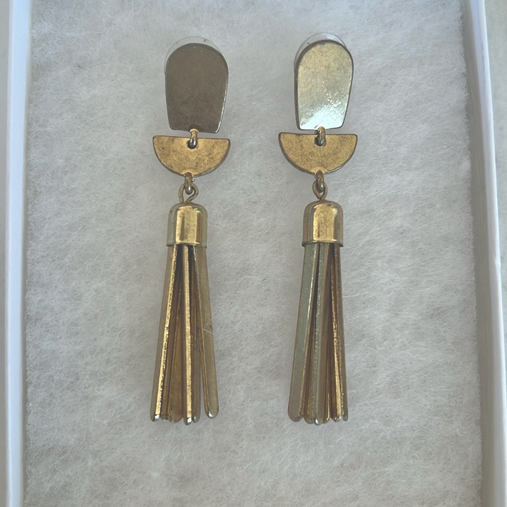 Gold tassel earrings